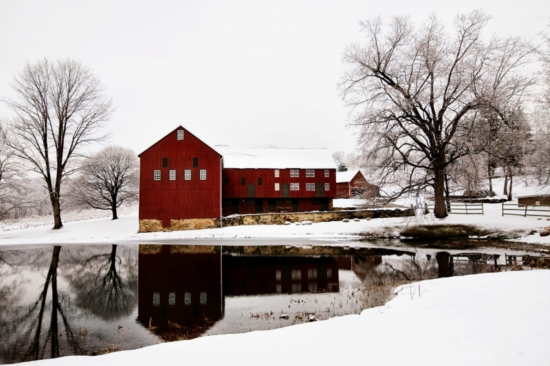 11 - Red Barn Reflection